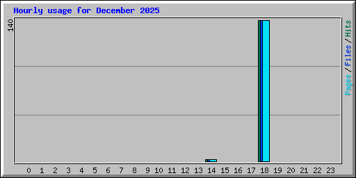 Hourly usage for December 2025