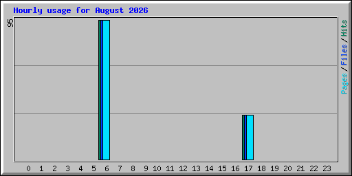 Hourly usage for August 2026